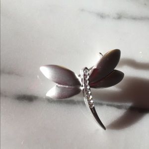 Silver Dragonfly Brooch